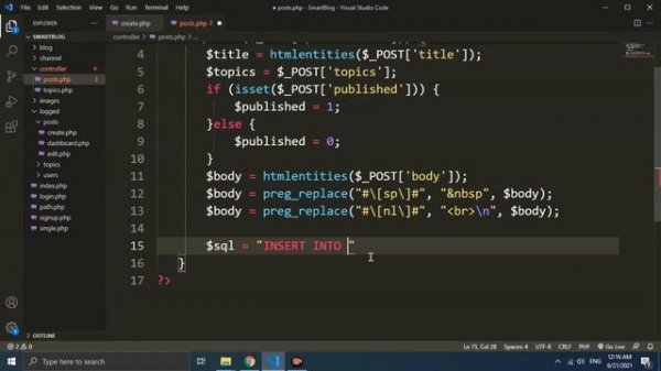 SmartBlog posts insert page create php part #10