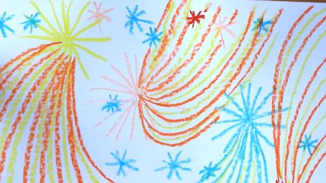 Уроки рисования. Рисуем праздничный салют. How to draw a firework | Art School смотреть онлайн