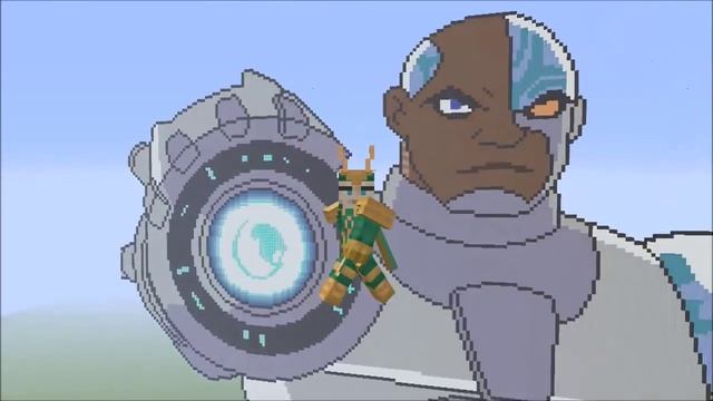Minecraft Pixel Art Showcase - Cyborg Teen Titans смотреть онлайн