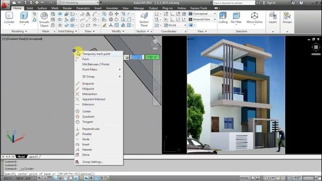 3d house tutorial in autocad easy and fast смотреть онлайн