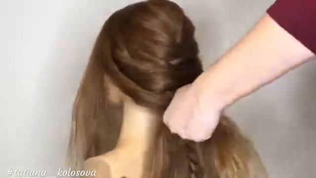 Прическа на основе жгутов и кос от стилиста Татьяны Колосовой www.tatyanakolosova.ru смотреть онлайн