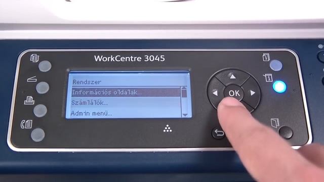 Xerox WorkCentre 3045NI Menu