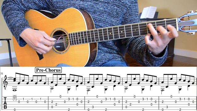 Falling Slowly by Glen Hansard (Once Theme) Tutorial TAB смотреть онлайн