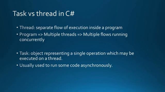 Task vs Thread in C#: Theory смотреть онлайн