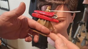 Как филироровать челку, стрижка чëлки.