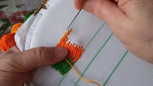Вышивка гладью для начинающих. Первые шаги. Урок 2. Stitch embroidery for beginners. Lesson 2. смотреть онлайн