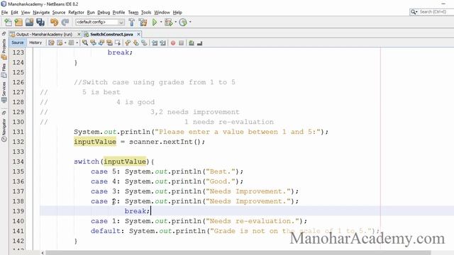 Java switch statement (manohar academy) смотреть онлайн
