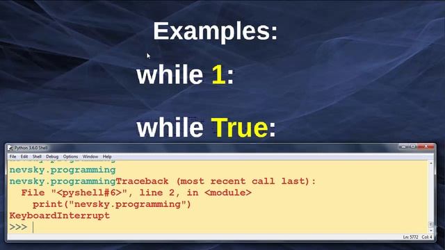 Infinite loop in Python | How to create and when to use infinite loop in Python смотреть онлайн