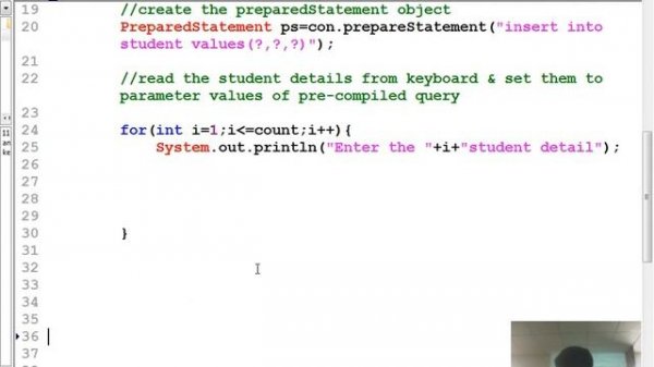 23 Advanced java tutorial | Java Prepared Statement Insert Multiple Record in database | adv java