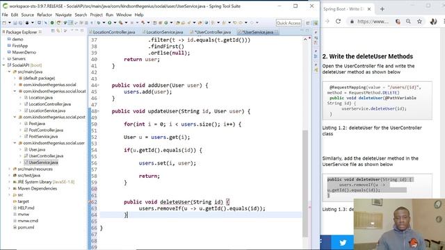 Spring Boot Tutorial 17 Write the DELETE Methods смотреть онлайн