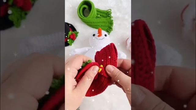 Милый снеговик ⛄ крючком. идея смотреть онлайн