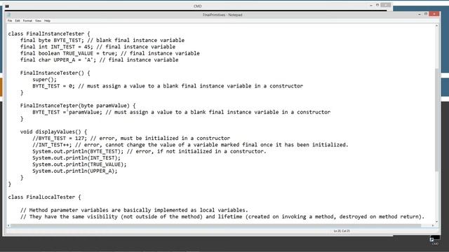 Learn Java Programming - Final Primitive Data Type Variables Tutorial смотреть онлайн