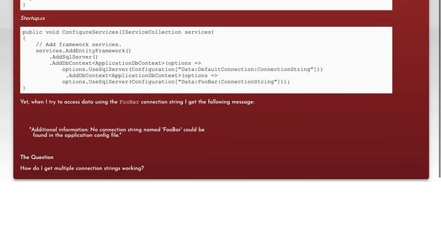 Using multiple connection strings смотреть онлайн