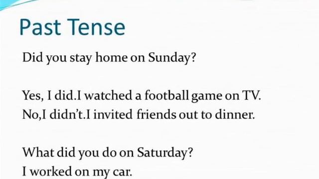 The Past Simple Tense смотреть онлайн