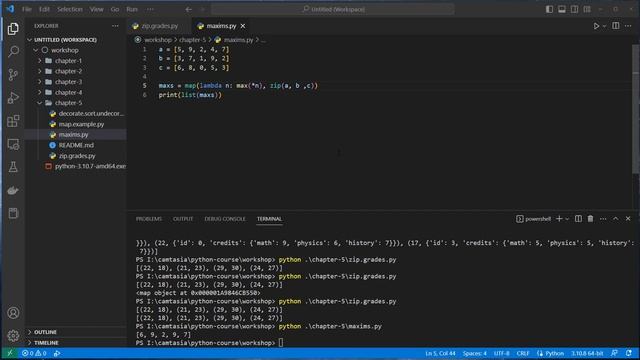 Python Course: 5.1.2: Zip & Filter смотреть онлайн