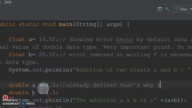 Double data type in Java смотреть онлайн