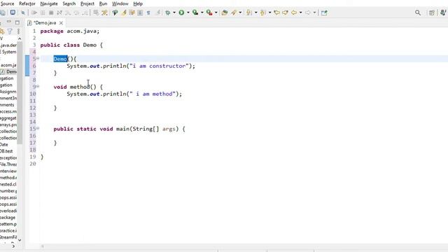 Java Constructor and Method difference смотреть онлайн