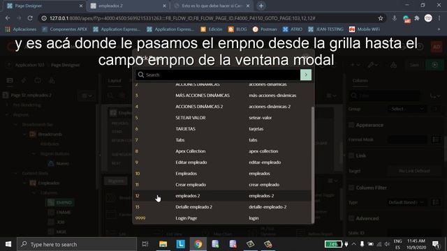 15. Link a la ventana modal - ORACLE APEX - [Videotutorial en español - 15] смотреть онлайн