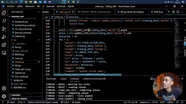 BOT DE TRADING PYTHON #6 - Abrir y modificar operaciones смотреть онлайн