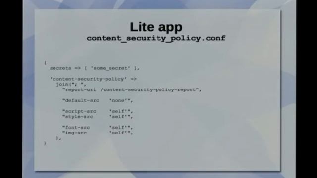 Mojoconf 2014 - Erik Johansen - Mojolicious and Content-Security-Policy смотреть онлайн