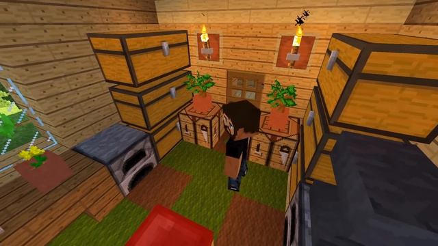 Простой стартовый дом для выживания в Майнкрафт смотреть онлайн