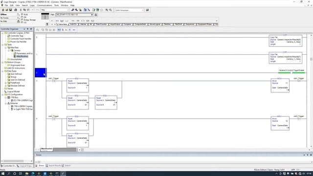 Connecting Cognex Camera over Ethernet to a Rockwell Logix PLC and displaying Visionview on the HMI смотреть онлайн