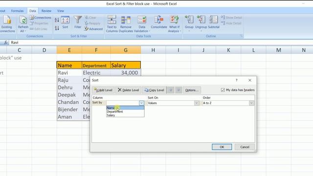 Excel Sort and Filter Block Video | एक्सेल में सॉर्ट और फ़िल्टर ऑप्शन का उपयोग कैसे करते हैं ? смотреть онлайн
