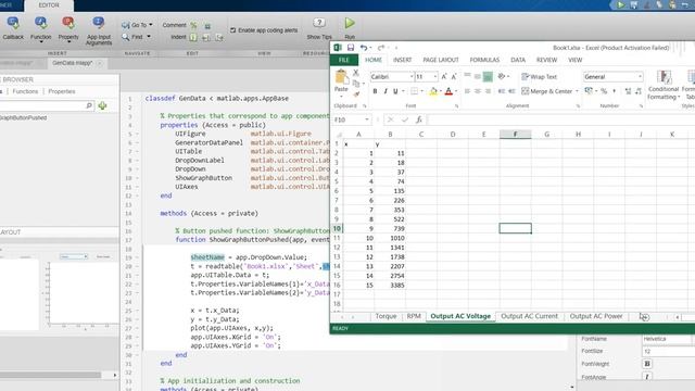 MATLAB AppDesigner |Read Excel, Sheet no., Plot Graph| смотреть онлайн