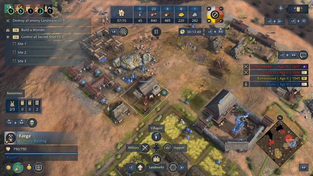 Age of Empires 4 Xbox 2v2 Japanese Tower Rush смотреть онлайн