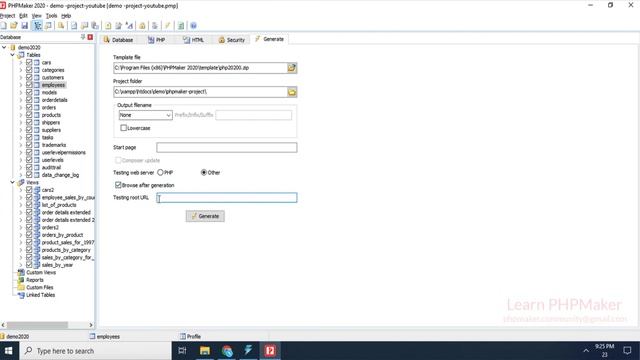 How to generate code with PHPMaker project - Learn PHPMaker Tutorials смотреть онлайн
