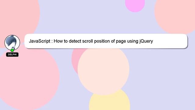JavaScript : How to detect scroll position of page using jQuery смотреть онлайн
