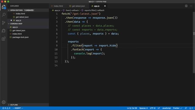 Build a coronavirus map with fetch & mapbox смотреть онлайн