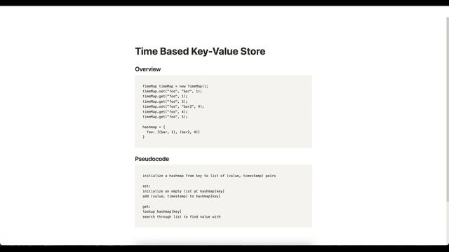 Time Based Key-Value Store | Top Google Coding Interview Question смотреть онлайн