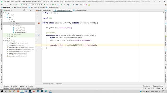 Notepad Android Application using RoomDatabase in android studio part 2 Room Database Requirments смотреть онлайн