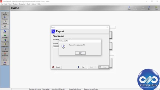 Primavera P6 Tutorials : Chapter - 6.6 : Export Data From Primavera to Primavera Contractor Format смотреть онлайн