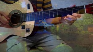 Мелодия из Игры "Minecraft" на гитаре #гитара #нагитаре #фингерстайл #minecraft