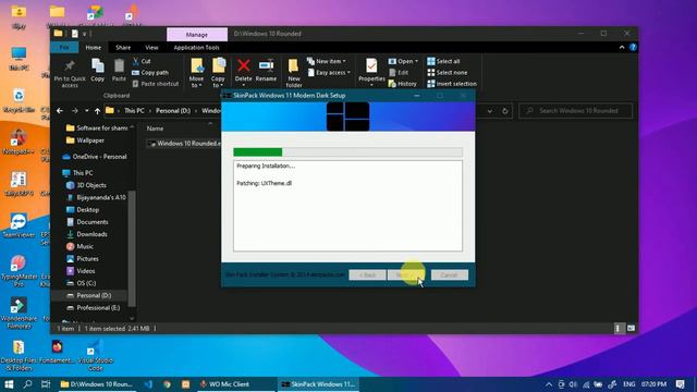 Rounded Corner In Windows 10 | Look Like Windows 11 | Rounded Edge In Windows 10 😃
