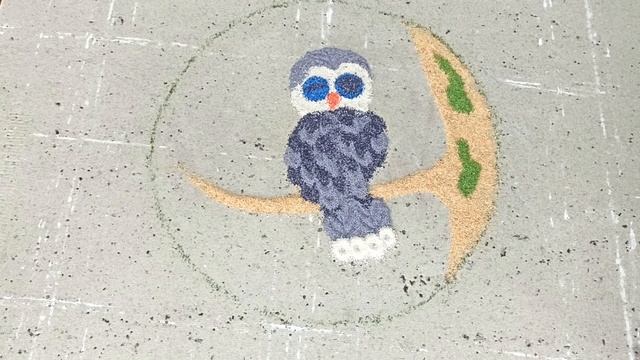 Night Owl |Sand rainbow: beautiful and easy ragnoli design | Art by Elena #14 смотреть онлайн