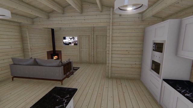 2 Bed Type A Log Cabin 5.9m x 11m - Mycabin.ie смотреть онлайн