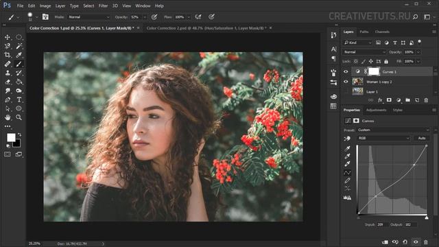 Цветокоррекция Photoshop. Кривые Часть 1 смотреть онлайн