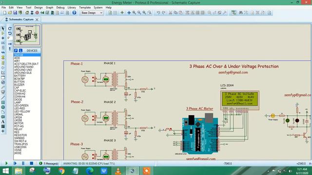 3 Phase Over Voltage & Under Voltage Protection | Arduino | Code | PCB