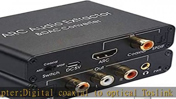 192KHz DAC Converter Multifunction Audio Converter, HDMI ARC Audio Extractor Adapter, Toslink(Optic