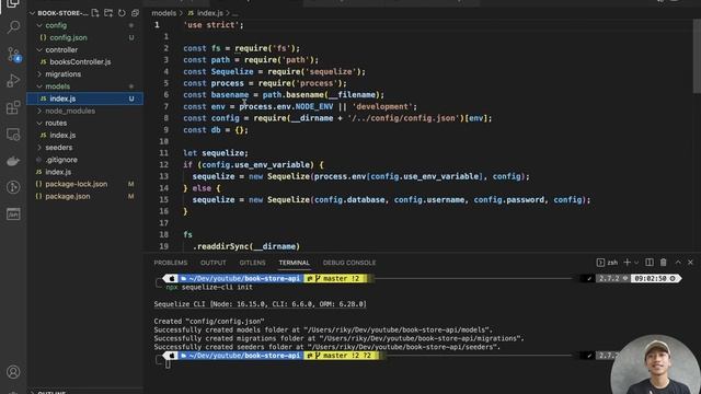 Belajar Express JS | 15. Instalasi dan implementasi Sequelize-CLI dengan membuat database baru смотреть онлайн
