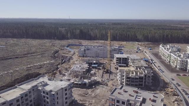 Ход строительства ЖК "Золотые купола" в Сертолово. Апрель 2018 года смотреть онлайн