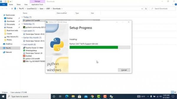 Install Pycharm 21.1 and python and Import GitHub project in Pycharm and run Application