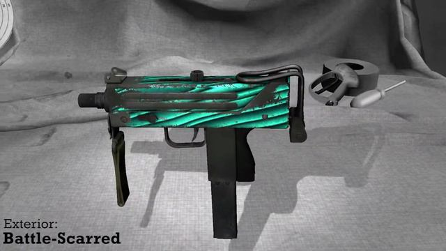 Malachite MAC-10 StatTrak stickers skin preview FN/MW/FT/WW/BS смотреть онлайн