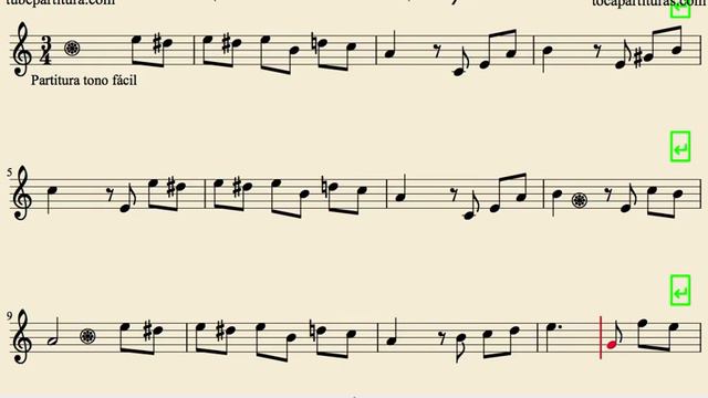 Fur Elise Easy Sheet Music for Alto sax, baritone sax, horn in Eb Para Elisa Partitura fácil смотреть онлайн