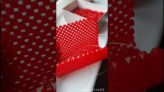 Красная сумка из бусин❤ #сумкаизбусин смотреть онлайн