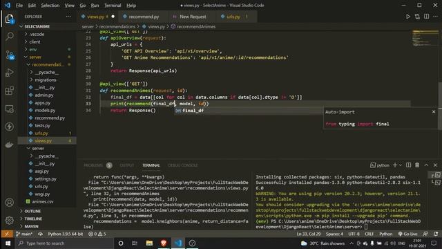 ANIME Recommender App (Coding the Backend API) | React + Django | Deployment on Heroku [PART 4] смотреть онлайн