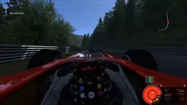 Ferrari 248 F1 2006 onboard Nurburgring Nordschleife 4:57 mins @ Assetto Corsa смотреть онлайн
